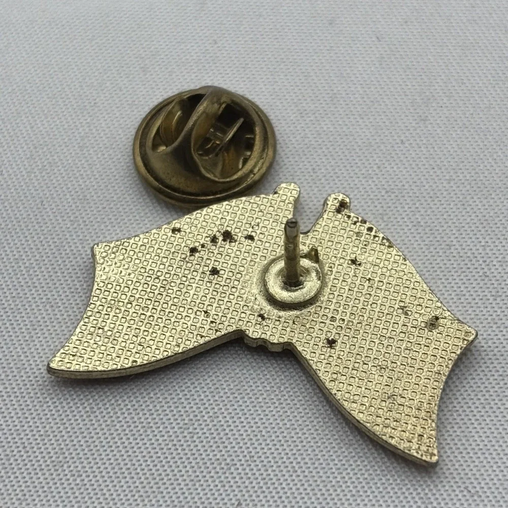 United States Marine Corps USMC American Flags Crossed Lapel Hat Pin